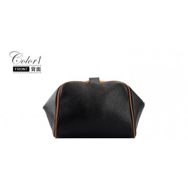 Eldora Genuine Leather Top Handle Bag Black 76417