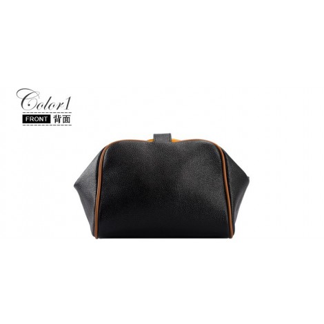 Eldora Genuine Leather Top Handle Bag Black 76417