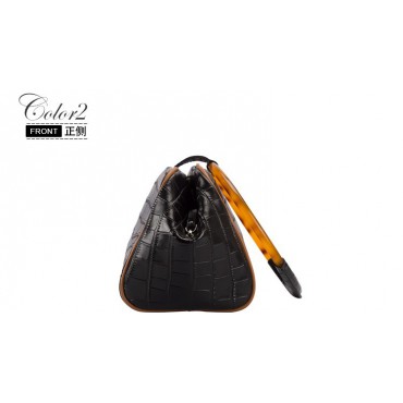 Sac à main poignée en cuir Noir 76418