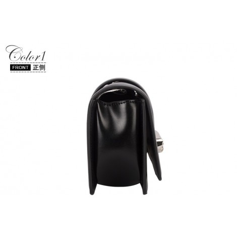 Sac à main porté épaule en cuir  Noir 76419