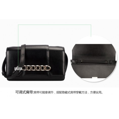 Eldora Genuine Leather Shoulder Bag Black 76419