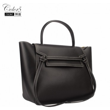 Eldora Genuine Leather Top Handle Bag Black 76420