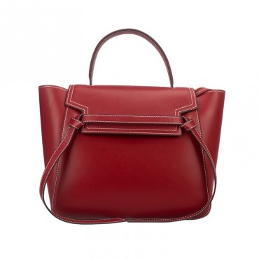 Eldora Genuine Leather Top Handle Bag Red 76420