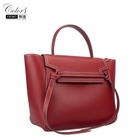 Eldora Genuine Leather Top Handle Bag Red 76420