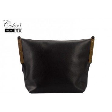 Eldora Genuine Leather Shoulder Bag Black 76424