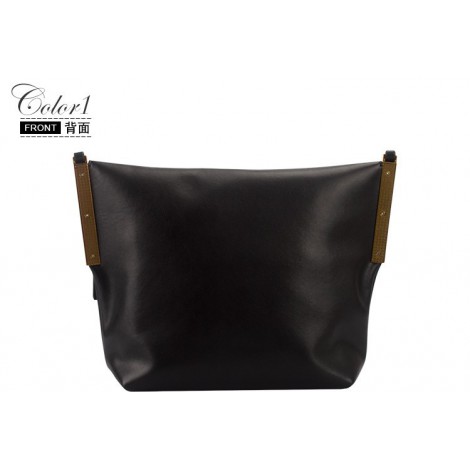 Eldora Genuine Leather Shoulder Bag Black 76424