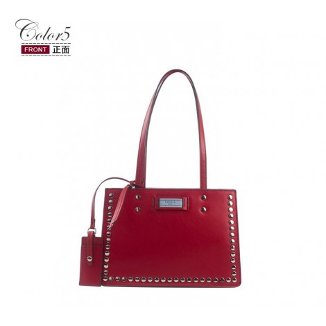 Sac à main poignée en cuir Rouge 76425