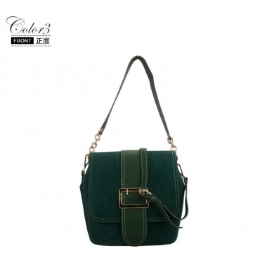 Eldora Genuine Leather Top Handle Bag Green 76430 