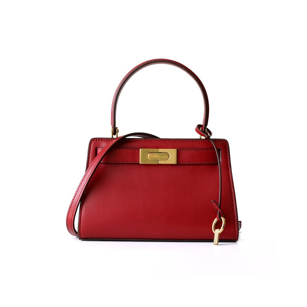 Eldora Genuine Cow Leather Shoulder Bag Red 77114