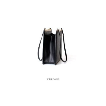 Eldora Genuine Cow Leather Shoulder Bag  Black 77123