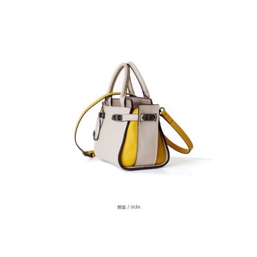 Eldora Genuine Cow Leather Shoulder Bag White 77165