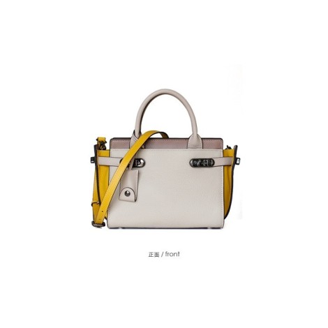 Eldora Genuine Cow Leather Shoulder Bag White 77165