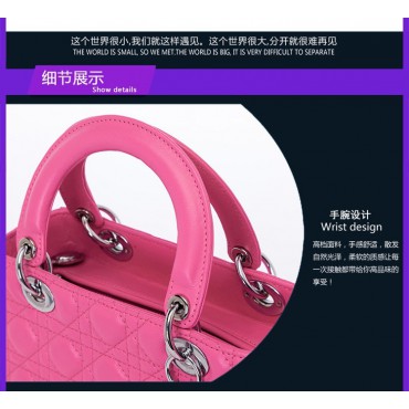 Alcine Genuine Leather Tote Bag Magenta 75337