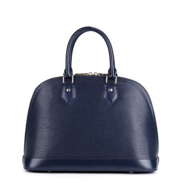 Rosaire « Manon » Top Handle Bag Epi Leather with Padlock Dark Blue 75338