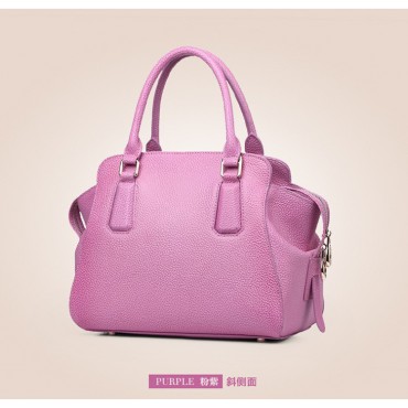 Sac à main poignée en cuir Rose 75569