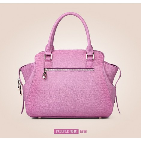 Sac à main poignée en cuir Rose 75569