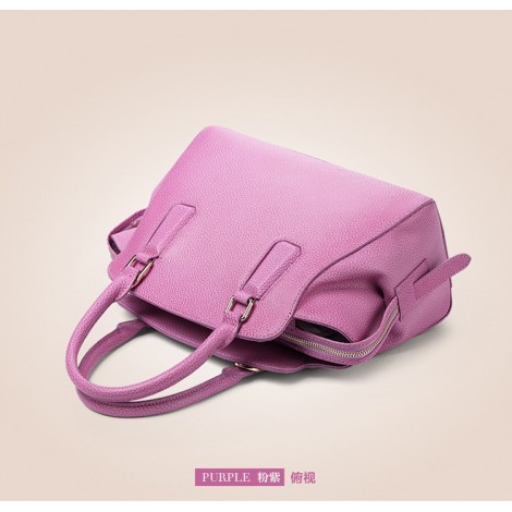 Sac à main poignée en cuir Rose 75569