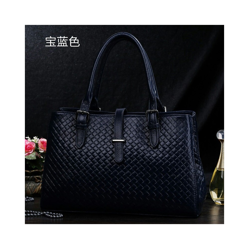 Genuine Leather Tote Bag Black 75590