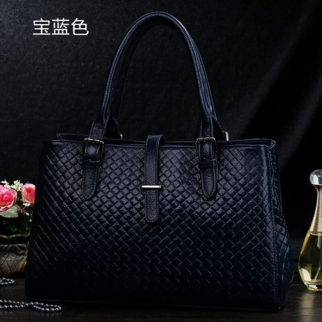 Genuine Leather Tote Bag Black 75590