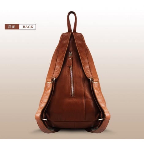 Genuine Leather Backpack Bag Brown 75610