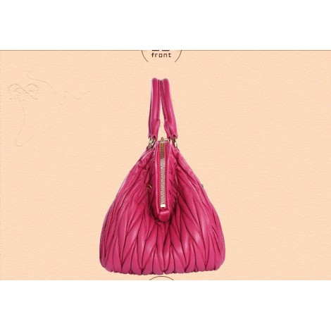 Genuine Leather Tote Bag Pink 75624